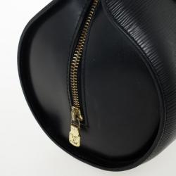 Pre Owned Louis Vuitton Black Epi Leather Soufflot Satchel 
