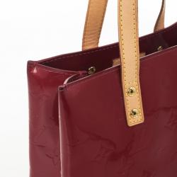 Pre Owned  Louis Vuitton Red Monogram Vernis Reade PM Tote Bag