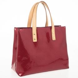 Pre Owned  Louis Vuitton Red Monogram Vernis Reade PM Tote Bag