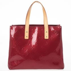 Pre Owned  Louis Vuitton Red Monogram Vernis Reade PM Tote Bag