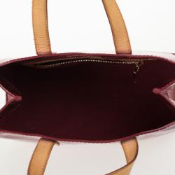 Pre Owned  Louis Vuitton Red Monogram Vernis Reade PM Tote Bag