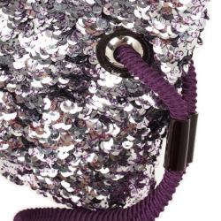 Pre Owned Louis Vuitton Silver Pochette Rococo Wristlet Clutch