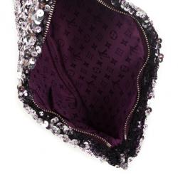 Pre Owned Louis Vuitton Silver Pochette Rococo Wristlet Clutch