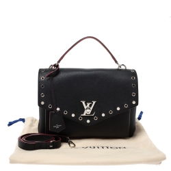 Pre Owned Louis Vuitton Black Leather Mylockme Studs Bag