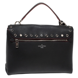 Pre Owned Louis Vuitton Black Leather Mylockme Studs Bag