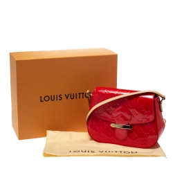 Pre Owned Louis Vuitton Rouge Grenadine Monogram Vernis Bellflower PM Bag