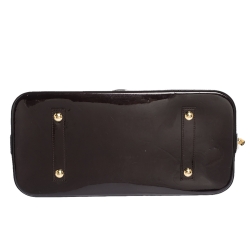 Pre Owned Louis Vuitton Amarante Monogram Vernis Alma GM Bag