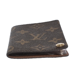 Pre Owned Louis Vuitton Monogram Canvas Bifold Card Holder