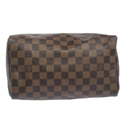 Pre Owned Louis Vuitton Monogram Ebene Canvas Speedy 25 Bag