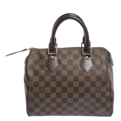 Pre Owned Louis Vuitton Monogram Ebene Canvas Speedy 25 Bag