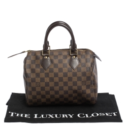 Pre Owned Louis Vuitton Monogram Ebene Canvas Speedy 25 Bag