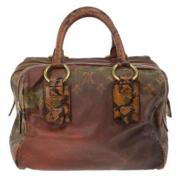 Pre Owned Louis Vuitton Red Monogram Limited Edition Richard Prince Mancrazy Jokes Bag