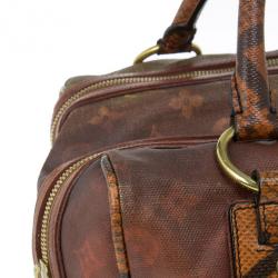 Pre Owned Louis Vuitton Red Monogram Limited Edition Richard Prince Mancrazy Jokes Bag