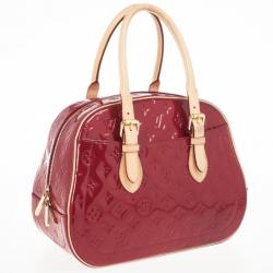 Pre Owned Louis Vuitton Red Monogram Vernis Summit Drive Bag