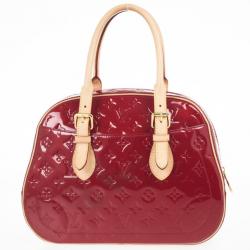 Pre Owned Louis Vuitton Red Monogram Vernis Summit Drive Bag