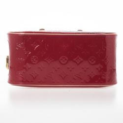 Pre Owned Louis Vuitton Red Monogram Vernis Summit Drive Bag