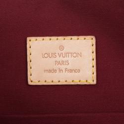 Pre Owned Louis Vuitton Red Monogram Vernis Summit Drive Bag