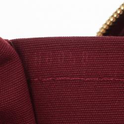 Pre Owned Louis Vuitton Red Monogram Vernis Summit Drive Bag