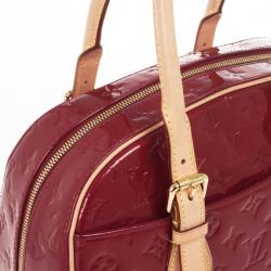 Pre Owned Louis Vuitton Red Monogram Vernis Summit Drive Bag
