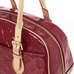 Pre Owned Louis Vuitton Red Monogram Vernis Summit Drive Bag