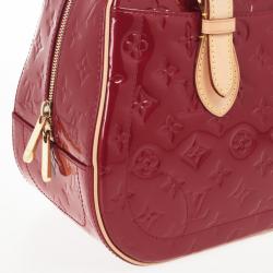 Pre Owned Louis Vuitton Red Monogram Vernis Summit Drive Bag