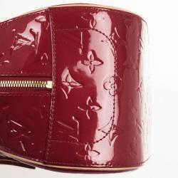 Pre Owned Louis Vuitton Red Monogram Vernis Summit Drive Bag
