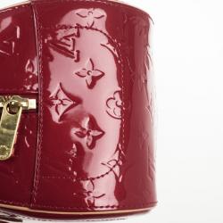 Pre Owned Louis Vuitton Red Monogram Vernis Summit Drive Bag