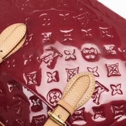 Pre Owned Louis Vuitton Red Monogram Vernis Summit Drive Bag