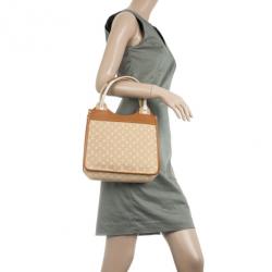 Pre Owned Louis Vuitton Beige Mini Monogram Sac Kathleen Tote
