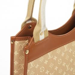 Pre Owned Louis Vuitton Beige Mini Monogram Sac Kathleen Tote