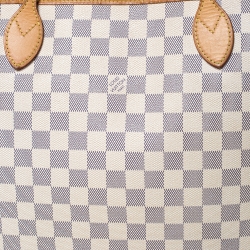 Pre Owned Louis Vuitton Damier Azur Canvas Neverfull MM Bag