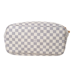 Pre Owned Louis Vuitton Damier Azur Canvas Neverfull MM Bag