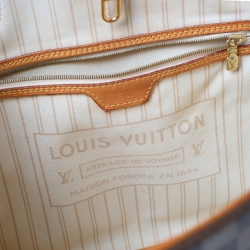 Pre Owned Louis Vuitton Damier Azur Canvas Neverfull MM Bag