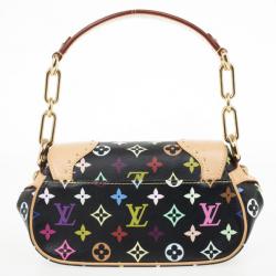Pre Owned Louis Vuitton Black Multicolor Monogram Canvas Marilyn Bag