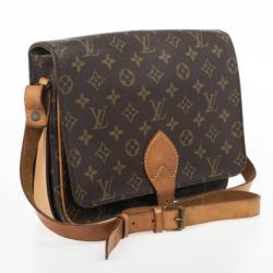 Pre Owned Louis Vuitton Vintage Monogram Canvas Cartouchiere MM Shoulder Bag