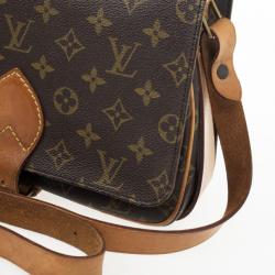 Pre Owned Louis Vuitton Vintage Monogram Canvas Cartouchiere MM Shoulder Bag