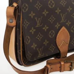 Pre Owned Louis Vuitton Vintage Monogram Canvas Cartouchiere MM Shoulder Bag
