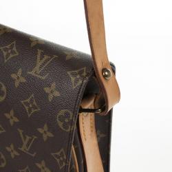 Pre Owned Louis Vuitton Vintage Monogram Canvas Cartouchiere MM Shoulder Bag