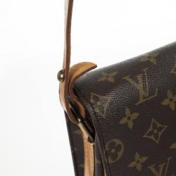 Pre Owned Louis Vuitton Vintage Monogram Canvas Cartouchiere MM Shoulder Bag