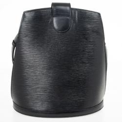 Pre Owned Louis Vuitton Black Epi Leather Cluny Shoulder Bag