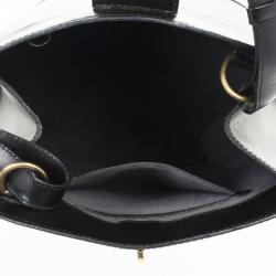 Pre Owned Louis Vuitton Black Epi Leather Cluny Shoulder Bag