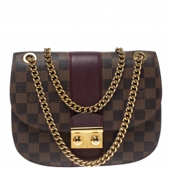 Handbags Louis Vuitton Louis Vuitton Damier Ebene Wight Chain Shoulder Bag N64420 LV Auth 27625A