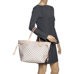 مملوكة مسبقًا Louis Vuitton Damier Azur Canvas Neverfull MM Bag