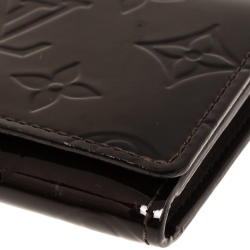 مملوكة مسبقًا حافظة بطاقات بزنس لوي فيتون مونوغرامي عنابي