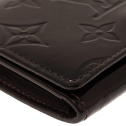 مملوكة مسبقًا حافظة بطاقات بزنس لوي فيتون مونوغرامي عنابي