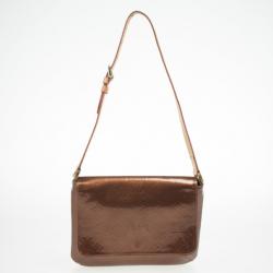 Pre Owned Louis Vuitton Bronze Monogram Vernis Thompson Street Bag