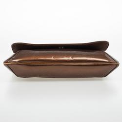 Pre Owned Louis Vuitton Bronze Monogram Vernis Thompson Street Bag