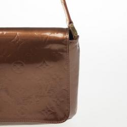 Pre Owned Louis Vuitton Bronze Monogram Vernis Thompson Street Bag