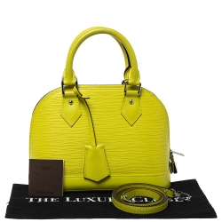Pre Owned Louis Vuitton Citron Epi Leather Alma BB Bag