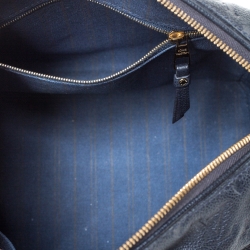 Pre Owned Louis Vuitton Blue Infini Monogram Empreinte Leather Speedy Bandouliere 25 Bag